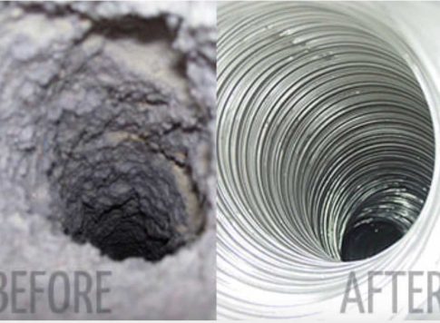 Dryer Vent Cleaning - Before & After